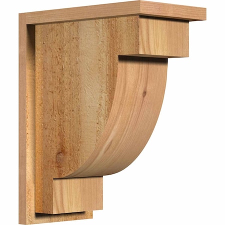 Ekena Millwork Alpine Rough Sawn Corbel w/Backplate, Western Red Cedar, 8"W x 14"D x 18"H COR08X14X18ALP01RWR